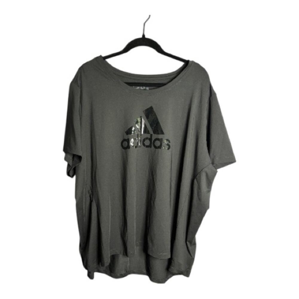Adidas Black Short Sleeve Logo Front Shirt 4X